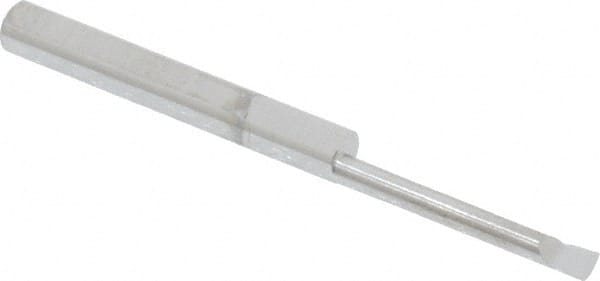 Accupro - 0.08" Min Bore Diam, 0.6" Max Bore Depth, 1/8 Shank Diam, Boring Bar - Right Hand Cut, Solid Carbide, Bright Finish - Exact Tooling