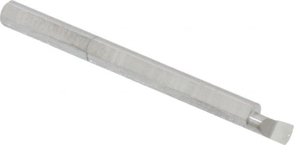 Accupro - 0.1" Min Bore Diam, 0.15" Max Bore Depth, 1/8 Shank Diam, Boring Bar - Right Hand Cut, Solid Carbide, Bright Finish - Exact Tooling