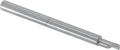 Accupro - 0.1" Min Bore Diam, 0.2" Max Bore Depth, 1/8 Shank Diam, Boring Bar - Right Hand Cut, Solid Carbide, Bright Finish - Exact Tooling