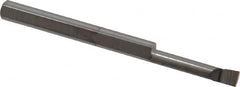 Accupro - 0.1" Min Bore Diam, 1/2" Max Bore Depth, 1/8 Shank Diam, Boring Bar - Right Hand Cut, Solid Carbide, Bright Finish - Exact Tooling