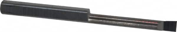 Accupro - 0.1" Min Bore Diam, 0.7" Max Bore Depth, 1/8 Shank Diam, Boring Bar - Right Hand Cut, Solid Carbide, Bright Finish - Exact Tooling