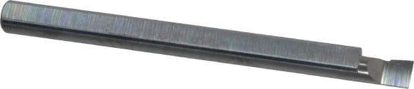 Accupro - 0.11" Min Bore Diam, 0.15" Max Bore Depth, 1/8 Shank Diam, Boring Bar - Right Hand Cut, Solid Carbide, Bright Finish - Exact Tooling