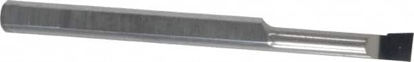 Accupro - 0.11" Min Bore Diam, 1/2" Max Bore Depth, 1/8 Shank Diam, Boring Bar - Right Hand Cut, Solid Carbide, Bright Finish - Exact Tooling