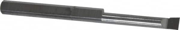 Accupro - 0.11" Min Bore Diam, 0.6" Max Bore Depth, 1/8 Shank Diam, Boring Bar - Right Hand Cut, Solid Carbide, Bright Finish - Exact Tooling