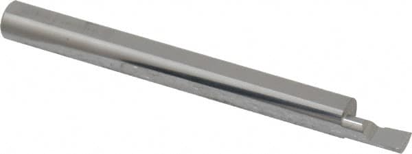 Accupro - 0.12" Min Bore Diam, 1/4" Max Bore Depth, 3/16 Shank Diam, Boring Bar - Right Hand Cut, Solid Carbide, Bright Finish - Exact Tooling