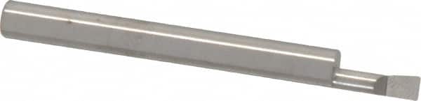 Accupro - 0.12" Min Bore Diam, 0.35" Max Bore Depth, 3/16 Shank Diam, Boring Bar - Right Hand Cut, Solid Carbide, Bright Finish - Exact Tooling