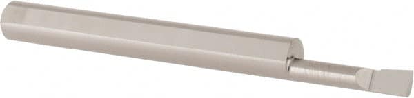 Accupro - 0.12" Min Bore Diam, 1/2" Max Bore Depth, 3/16 Shank Diam, Boring Bar - Right Hand Cut, Solid Carbide, Bright Finish - Exact Tooling