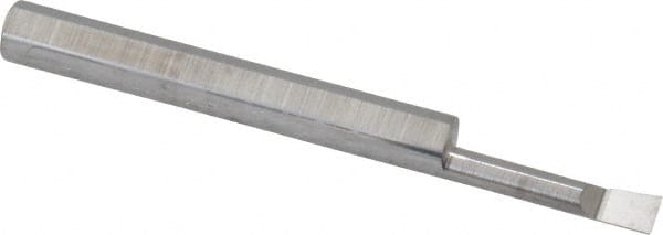 Accupro - 0.12" Min Bore Diam, 0.6" Max Bore Depth, 3/16 Shank Diam, Boring Bar - Right Hand Cut, Solid Carbide, Bright Finish - Exact Tooling