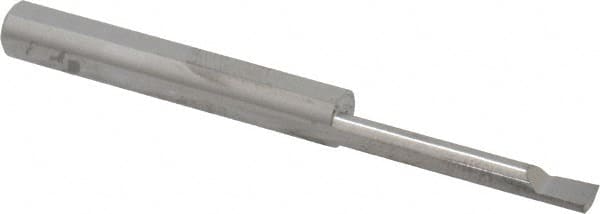 Accupro - 0.12" Min Bore Diam, 0.8" Max Bore Depth, 3/16 Shank Diam, Boring Bar - Right Hand Cut, Solid Carbide, Bright Finish - Exact Tooling