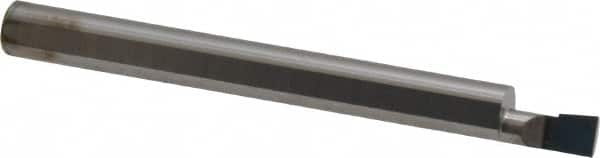 Accupro - 0.14" Min Bore Diam, 1/4" Max Bore Depth, 3/16 Shank Diam, Boring Bar - Right Hand Cut, Solid Carbide, Bright Finish - Exact Tooling