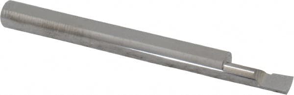 Accupro - 0.14" Min Bore Diam, 0.4" Max Bore Depth, 3/16 Shank Diam, Boring Bar - Right Hand Cut, Solid Carbide, Bright Finish - Exact Tooling