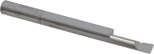 Accupro - 0.14" Min Bore Diam, 1/2" Max Bore Depth, 3/16 Shank Diam, Boring Bar - Right Hand Cut, Solid Carbide, Bright Finish - Exact Tooling