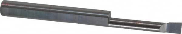 Accupro - 0.14" Min Bore Diam, 3/4" Max Bore Depth, 3/16 Shank Diam, Boring Bar - Right Hand Cut, Solid Carbide, Bright Finish - Exact Tooling