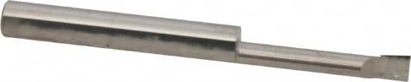 Accupro - 0.14" Min Bore Diam, 0.8" Max Bore Depth, 3/16 Shank Diam, Boring Bar - Right Hand Cut, Solid Carbide, Bright Finish - Exact Tooling