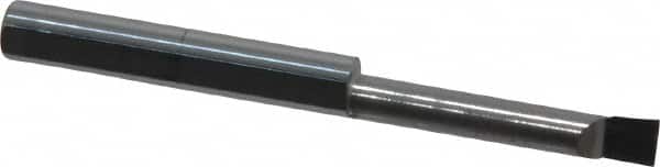 Accupro - 0.16" Min Bore Diam, 0.9" Max Bore Depth, 3/16 Shank Diam, Boring Bar - Right Hand Cut, Solid Carbide, Bright Finish - Exact Tooling