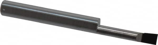 Accupro - 0.18" Min Bore Diam, 0.9" Max Bore Depth, 1/4 Shank Diam, Boring Bar - Right Hand Cut, Solid Carbide, Bright Finish - Exact Tooling