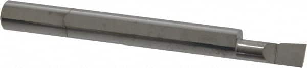 Accupro - 0.2" Min Bore Diam, 1/2" Max Bore Depth, 1/4 Shank Diam, Boring Bar - Right Hand Cut, Solid Carbide, Bright Finish - Exact Tooling
