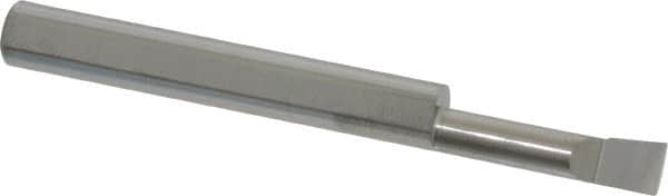 Accupro - 0.2" Min Bore Diam, 0.8" Max Bore Depth, 1/4 Shank Diam, Boring Bar - Right Hand Cut, Solid Carbide, Bright Finish - Exact Tooling