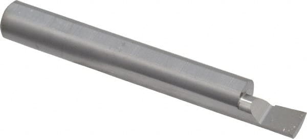 Accupro - 0.23" Min Bore Diam, 0.4" Max Bore Depth, 5/16 Shank Diam, Boring Bar - Right Hand Cut, Solid Carbide, Bright Finish - Exact Tooling
