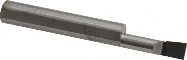 Accupro - 0.23" Min Bore Diam, 0.8" Max Bore Depth, 5/16 Shank Diam, Boring Bar - Right Hand Cut, Solid Carbide, Bright Finish - Exact Tooling