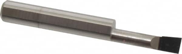 Accupro - 0.23" Min Bore Diam, 0.9" Max Bore Depth, 5/16 Shank Diam, Boring Bar - Right Hand Cut, Solid Carbide, Bright Finish - Exact Tooling