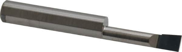 Accupro - 0.23" Min Bore Diam, 1" Max Bore Depth, 5/16 Shank Diam, Boring Bar - Right Hand Cut, Solid Carbide, Bright Finish - Exact Tooling