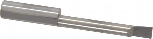 Accupro - 0.23" Min Bore Diam, 1-1/2" Max Bore Depth, 5/16 Shank Diam, Boring Bar - Right Hand Cut, Solid Carbide, Bright Finish - Exact Tooling