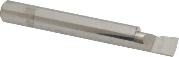 Accupro - 0.29" Min Bore Diam, 1/2" Max Bore Depth, 5/16 Shank Diam, Boring Bar - Right Hand Cut, Solid Carbide, Bright Finish - Exact Tooling