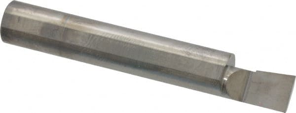 Accupro - 0.32" Min Bore Diam, 1/2" Max Bore Depth, 3/8 Shank Diam, Boring Bar - Right Hand Cut, Solid Carbide, Bright Finish - Exact Tooling