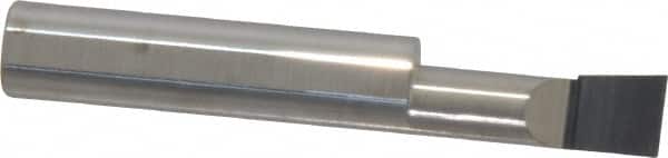 Accupro - 0.32" Min Bore Diam, 0.9" Max Bore Depth, 3/8 Shank Diam, Boring Bar - Right Hand Cut, Solid Carbide, Bright Finish - Exact Tooling