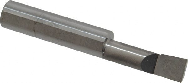 Accupro - 0.32" Min Bore Diam, 1" Max Bore Depth, 3/8 Shank Diam, Boring Bar - Right Hand Cut, Solid Carbide, Bright Finish - Exact Tooling