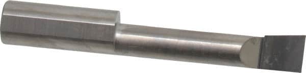 Accupro - 0.32" Min Bore Diam, 1-1/2" Max Bore Depth, 3/8 Shank Diam, Boring Bar - Right Hand Cut, Solid Carbide, Bright Finish - Exact Tooling