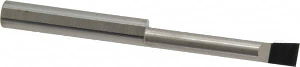 Accupro - 0.32" Min Bore Diam, 2" Max Bore Depth, 3/8 Shank Diam, Boring Bar - Right Hand Cut, Solid Carbide, Bright Finish - Exact Tooling