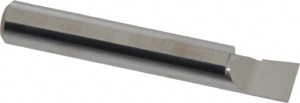 Accupro - 0.36" Min Bore Diam, 1/2" Max Bore Depth, 3/8 Shank Diam, Boring Bar - Right Hand Cut, Solid Carbide, Bright Finish - Exact Tooling