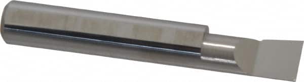 Accupro - 0.36" Min Bore Diam, 3/4" Max Bore Depth, 3/8 Shank Diam, Boring Bar - Right Hand Cut, Solid Carbide, Bright Finish - Exact Tooling