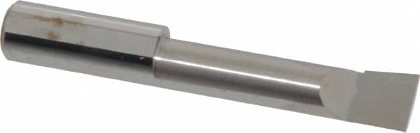 Accupro - 0.36" Min Bore Diam, 1-1/2" Max Bore Depth, 3/8 Shank Diam, Boring Bar - Right Hand Cut, Solid Carbide, Bright Finish - Exact Tooling