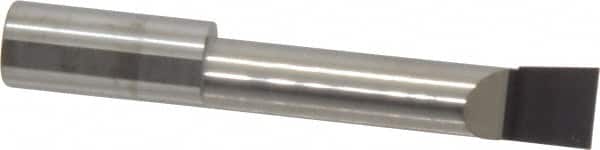 Accupro - 0.36" Min Bore Diam, 1.6" Max Bore Depth, 3/8 Shank Diam, Boring Bar - Right Hand Cut, Solid Carbide, Bright Finish - Exact Tooling