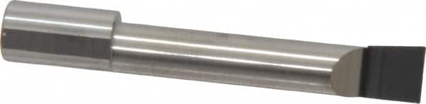 Accupro - 0.36" Min Bore Diam, 1.8" Max Bore Depth, 3/8 Shank Diam, Boring Bar - Right Hand Cut, Solid Carbide, Bright Finish - Exact Tooling