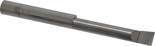 Accupro - 0.36" Min Bore Diam, 2" Max Bore Depth, 3/8 Shank Diam, Boring Bar - Right Hand Cut, Solid Carbide, Bright Finish - Exact Tooling