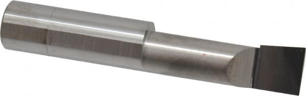Accupro - 0.49" Min Bore Diam, 1-1/2" Max Bore Depth, 1/2 Shank Diam, Boring Bar - Right Hand Cut, Solid Carbide, Bright Finish - Exact Tooling