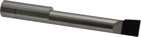 Accupro - 0.49" Min Bore Diam, 2-1/2" Max Bore Depth, 1/2 Shank Diam, Boring Bar - Right Hand Cut, Solid Carbide, Bright Finish - Exact Tooling