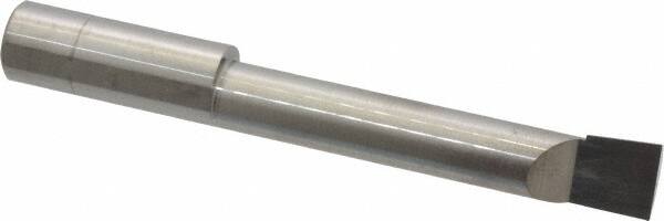 Accupro - 0.49" Min Bore Diam, 2.6" Max Bore Depth, 1/2 Shank Diam, Boring Bar - Right Hand Cut, Solid Carbide, Bright Finish - Exact Tooling