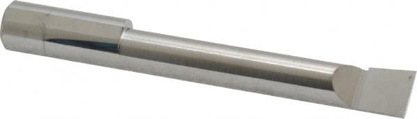 Accupro - 0.49" Min Bore Diam, 2-3/4" Max Bore Depth, 1/2 Shank Diam, Boring Bar - Right Hand Cut, Solid Carbide, Bright Finish - Exact Tooling