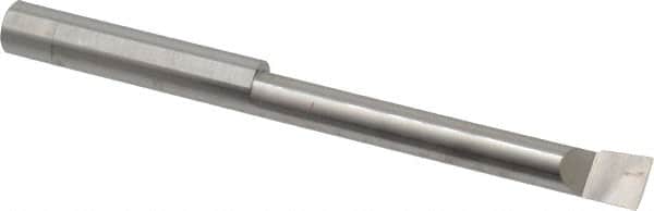 Accupro - 0.49" Min Bore Diam, 3-1/2" Max Bore Depth, 1/2 Shank Diam, Boring Bar - Right Hand Cut, Solid Carbide, Bright Finish - Exact Tooling