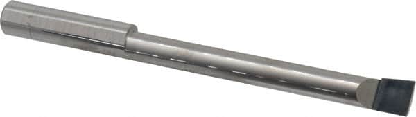 Accupro - 0.49" Min Bore Diam, 4" Max Bore Depth, 1/2 Shank Diam, Boring Bar - Right Hand Cut, Solid Carbide, Bright Finish - Exact Tooling