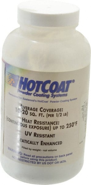 Made in USA - 8 oz White Paint Powder Coating - Polyurethane, 10 Sq Ft Coverage - Exact Tooling