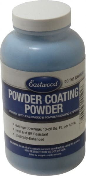Made in USA - 8 oz Dark Blue (Ford) Paint Powder Coating - Polyurethane, 10 Sq Ft Coverage - Exact Tooling