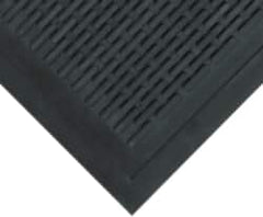 Wearwell - 5 Ft. Long x 3 Ft. Wide, Natural Rubber Surface, Raised Bars and Scrapers (Reversible) Entrance Matting - 5/16 Inch Thick, Outdoor, SBR Rubber, Black, 4 Edged Side, Series 224 - Exact Tooling