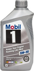 Mobil - 1 Quart Synthetic Engine Oil - Grade 5W-30 - Exact Tooling