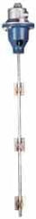 Neptune Mixer - 20 to 40 psi Air Pressure, 55 Gallon Mixing Capacity, 1/2 hp, Bung Mount, Air Powered Mixer - 30 Inch Long Shaft, 316 Stainless Steel Shaft, 1,750 RPM, Compatible with Drum Container - Exact Tooling